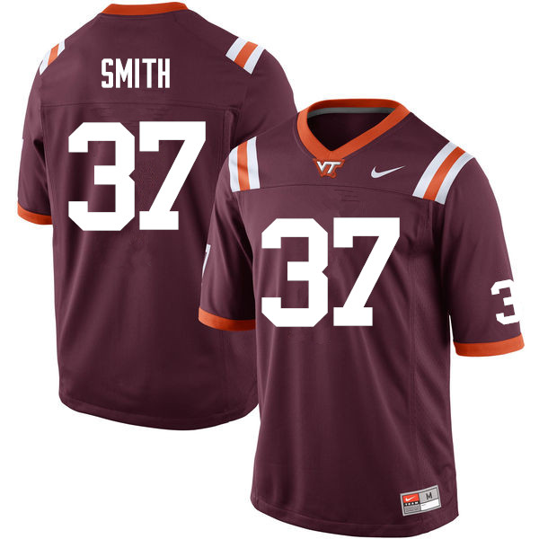 Men #37 Devante Smith Virginia Tech Hokies College Football Jerseys Sale-Maroon